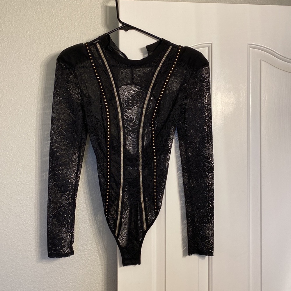 Victoria secret bodysuit with shoulder pads